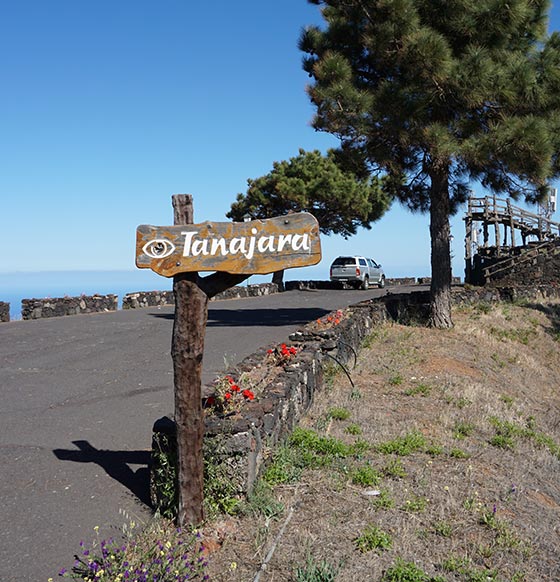 Mirador de Tanajara - listado